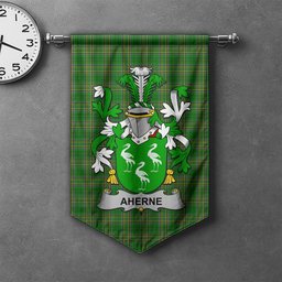 ScotsTee Shop Irish Aherne or Mulhern Clan Coat of Arms Irish Tartan Gonfalon Flag