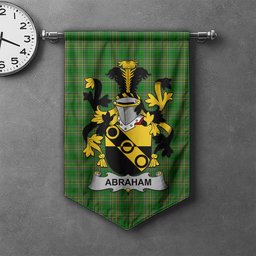 ScotsTee Shop Irish Abraham Clan Coat of Arms Irish Tartan Gonfalon Flag