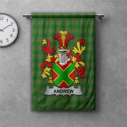 ScotsTee Shop Irish Andrew Clan Coat of Arms Irish Tartan Gonfalon Flag