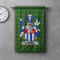 ScotsTee Shop Irish Bagwell Clan Coat of Arms Irish Tartan Gonfalon Flag