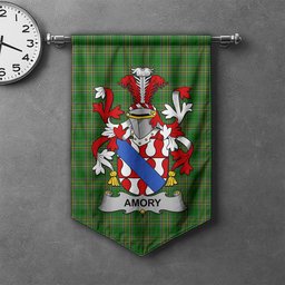 ScotsTee Shop Irish Amory Clan Coat of Arms Irish Tartan Gonfalon Flag