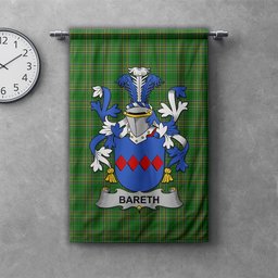 ScotsTee Shop Irish Bareth Clan Coat of Arms Irish Tartan Gonfalon Flag