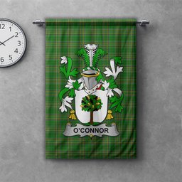 ScotsTee Shop Irish Connor or O'Connor (Faly) Clan Coat of Arms Irish Tartan Gonfalon Flag