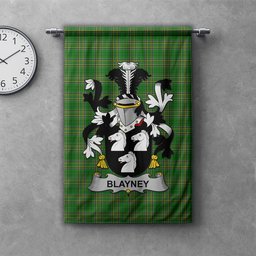 ScotsTee Shop Irish Blayney Clan Coat of Arms Irish Tartan Gonfalon Flag