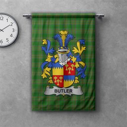 ScotsTee Shop Irish Butler Clan Coat of Arms Irish Tartan Gonfalon Flag