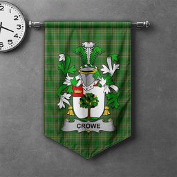 ScotsTee Shop Irish Crowe or McEnchroe Clan Coat of Arms Irish Tartan Gonfalon Flag