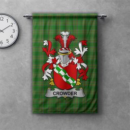 ScotsTee Shop Irish Crowder Clan Coat of Arms Irish Tartan Gonfalon Flag