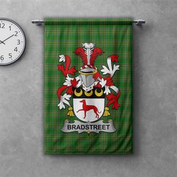 ScotsTee Shop Irish Bradstreet Clan Coat of Arms Irish Tartan Gonfalon Flag