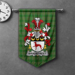 ScotsTee Shop Irish Bradstreet Clan Coat of Arms Irish Tartan Gonfalon Flag