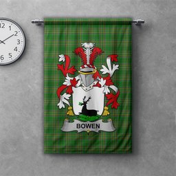 ScotsTee Shop Irish Bowen Clan Coat of Arms Irish Tartan Gonfalon Flag
