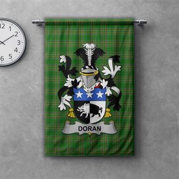 ScotsTee Shop Irish Doran or O'Doran Clan Coat of Arms Irish Tartan Gonfalon Flag