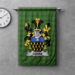 ScotsTee Shop Irish Cooke Clan Coat of Arms Irish Tartan Gonfalon Flag