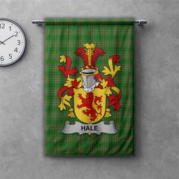ScotsTee Shop Irish Hale or McHale Clan Coat of Arms Irish Tartan Gonfalon Flag