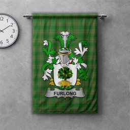 ScotsTee Shop Irish Furlong Clan Coat of Arms Irish Tartan Gonfalon Flag