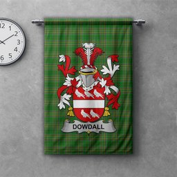 ScotsTee Shop Irish Dowdall Clan Coat of Arms Irish Tartan Gonfalon Flag