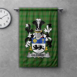 ScotsTee Shop Irish Gilchrist or McGilchrist Clan Coat of Arms Irish Tartan Gonfalon Flag