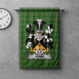 ScotsTee Shop Irish Fyan or Faghan Clan Coat of Arms Irish Tartan Gonfalon Flag