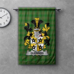 ScotsTee Shop Irish Glennon or Glenane Clan Coat of Arms Irish Tartan Gonfalon Flag