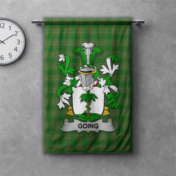 ScotsTee Shop Irish Going Clan Coat of Arms Irish Tartan Gonfalon Flag