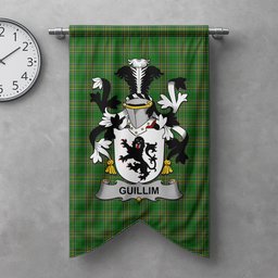 ScotsTee Shop Irish Guillim Clan Coat of Arms Irish Tartan Gonfalon Flag