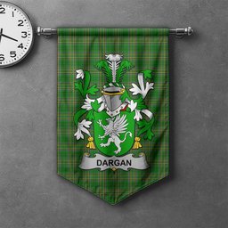 ScotsTee Shop Irish Dargan or McDeargan Clan Coat of Arms Irish Tartan Gonfalon Flag