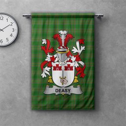 ScotsTee Shop Irish Deasy Clan Coat of Arms Irish Tartan Gonfalon Flag
