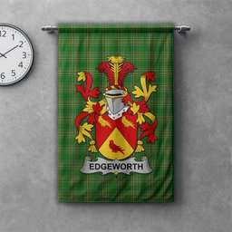 ScotsTee Shop Irish Edgeworth Clan Coat of Arms Irish Tartan Gonfalon Flag