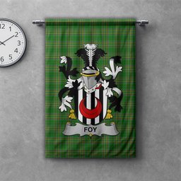 ScotsTee Shop Irish Foy or O'Fie Clan Coat of Arms Irish Tartan Gonfalon Flag