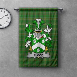 ScotsTee Shop Irish Flood Clan Coat of Arms Irish Tartan Gonfalon Flag