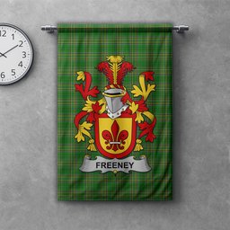 ScotsTee Shop Irish Freeney Clan Coat of Arms Irish Tartan Gonfalon Flag
