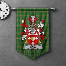 ScotsTee Shop Irish Mall Clan Coat of Arms Irish Tartan Gonfalon Flag