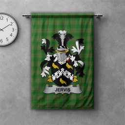 ScotsTee Shop Irish Jervis or Jarvis Clan Coat of Arms Irish Tartan Gonfalon Flag