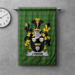 ScotsTee Shop Irish Lyndon or Gindon Clan Coat of Arms Irish Tartan Gonfalon Flag