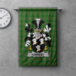 ScotsTee Shop Irish Kennedy or O'Kennedy Clan Coat of Arms Irish Tartan Gonfalon Flag