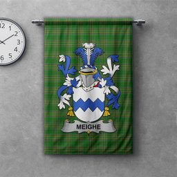 ScotsTee Shop Irish Meighe Clan Coat of Arms Irish Tartan Gonfalon Flag