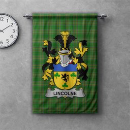 ScotsTee Shop Irish Lincolne Clan Coat of Arms Irish Tartan Gonfalon Flag