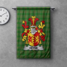 ScotsTee Shop Irish Heyne or O'Heyne Clan Coat of Arms Irish Tartan Gonfalon Flag