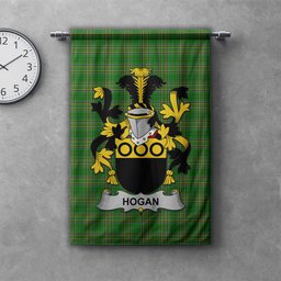 ScotsTee Shop Irish Hogan or O'Hogan Clan Coat of Arms Irish Tartan Gonfalon Flag