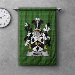 ScotsTee Shop Irish Massy or Massey Clan Coat of Arms Irish Tartan Gonfalon Flag