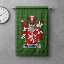 ScotsTee Shop Irish McMorogh or McMorrow Clan Coat of Arms Irish Tartan Gonfalon Flag