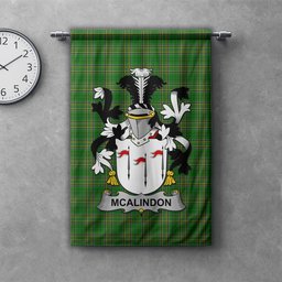 ScotsTee Shop Irish McAlindon or McAlindem Clan Coat of Arms Irish Tartan Gonfalon Flag