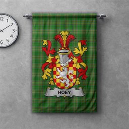 ScotsTee Shop Irish Hoey or O'Hoey Clan Coat of Arms Irish Tartan Gonfalon Flag