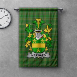 ScotsTee Shop Irish Marward Clan Coat of Arms Irish Tartan Gonfalon Flag