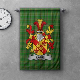 ScotsTee Shop Irish Lane Clan Coat of Arms Irish Tartan Gonfalon Flag