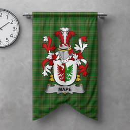 ScotsTee Shop Irish Mape Clan Coat of Arms Irish Tartan Gonfalon Flag