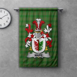 ScotsTee Shop Irish Mape Clan Coat of Arms Irish Tartan Gonfalon Flag