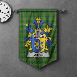 ScotsTee Shop Irish Orpen Clan Coat of Arms Irish Tartan Gonfalon Flag