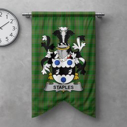 ScotsTee Shop Irish Staples Clan Coat of Arms Irish Tartan Gonfalon Flag