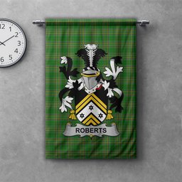 ScotsTee Shop Irish Roberts Clan Coat of Arms Irish Tartan Gonfalon Flag