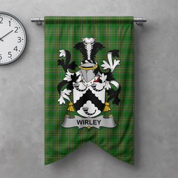 ScotsTee Shop Irish Wirley Clan Coat of Arms Irish Tartan Gonfalon Flag